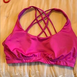 Bright pink Victoria sports bra size small